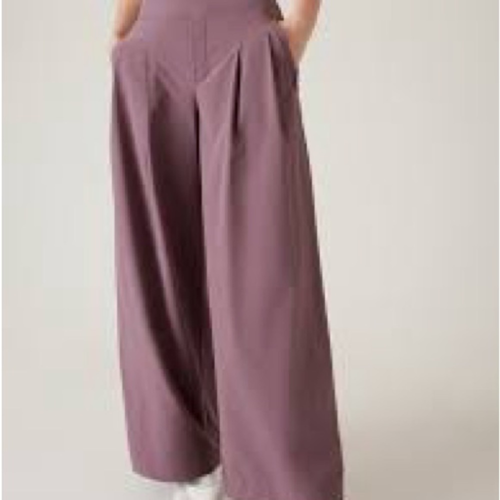 Athleta Women's Wide Leg Pants in Mauve